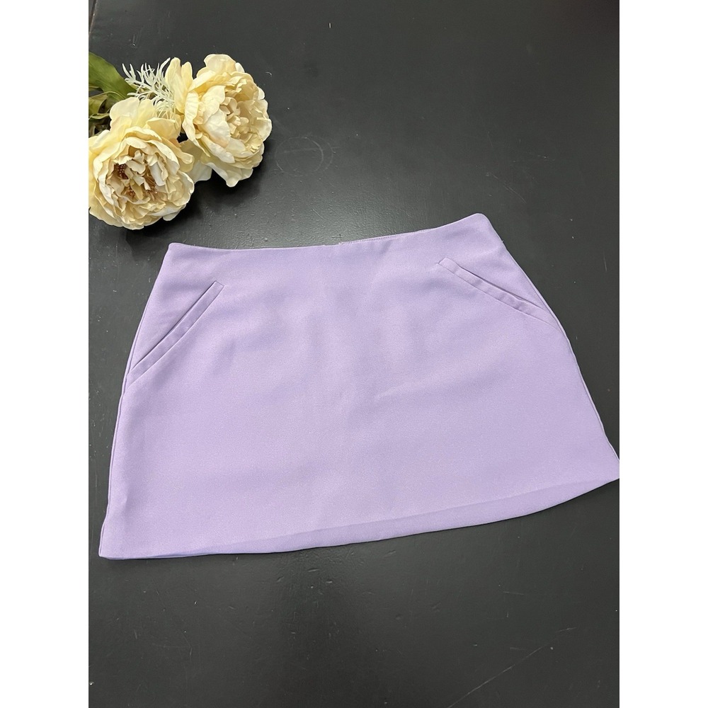 Forever 21 Y2k Lavender Purple Dressy Micro Mini Skirt Sz XS Clueless